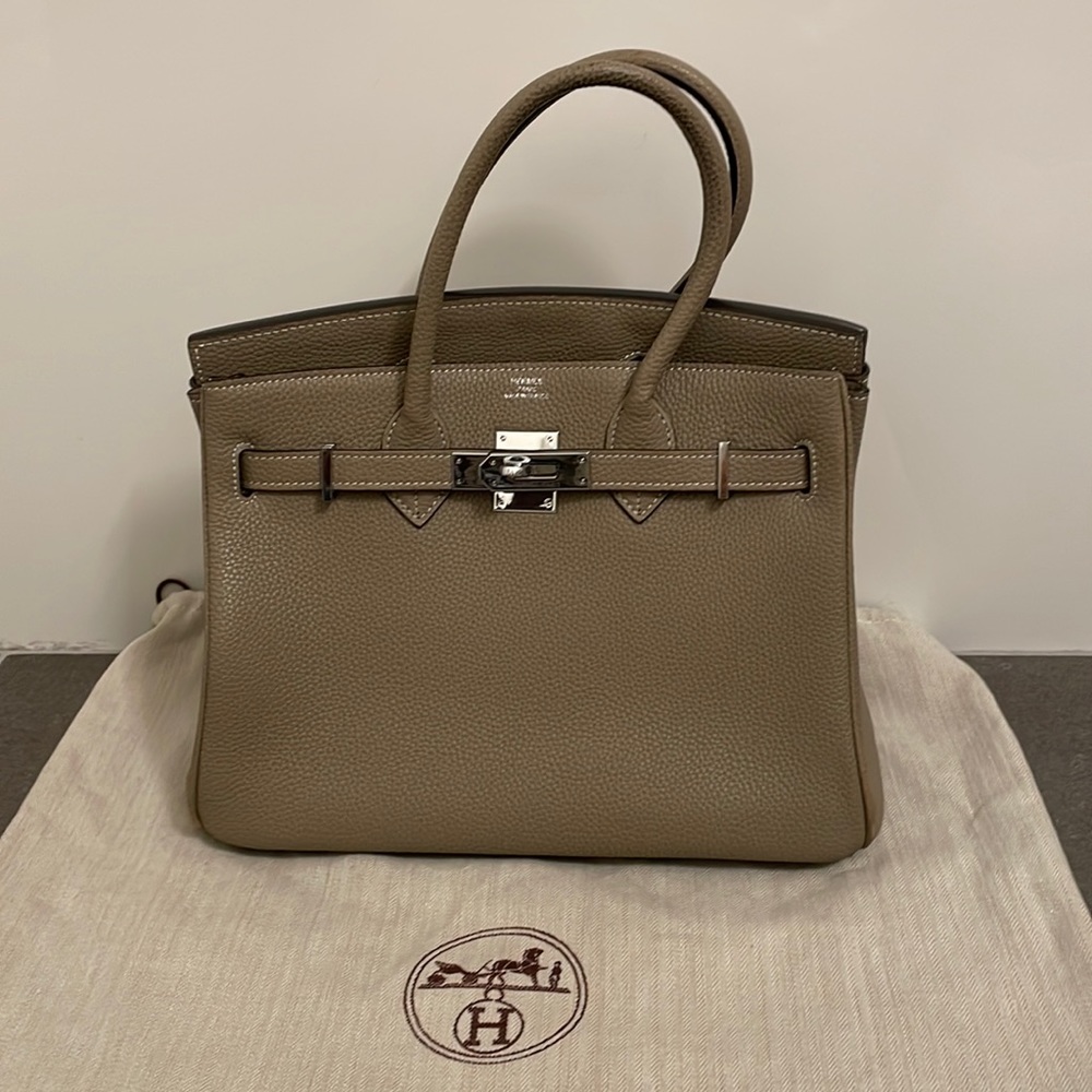 Gray Hermes Brikin Bag